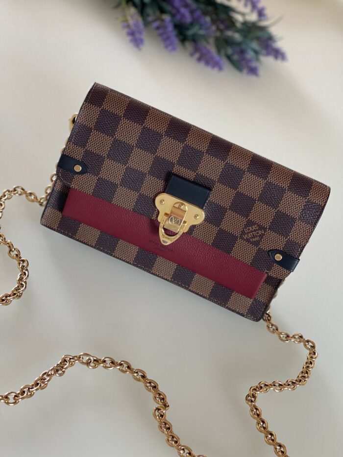 IMG_1018-1 Louis Vuitton Damier Ebene Vavin Chain Wallet - Image 1