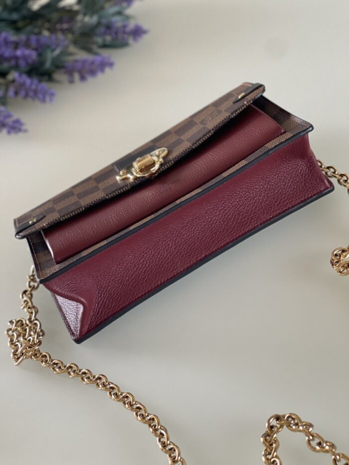Louis Vuitton Damier Ebene Vavin Chain Wallet - Image 3
