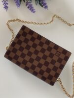 Louis Vuitton Damier Ebene Vavin Chain Wallet - Image 6