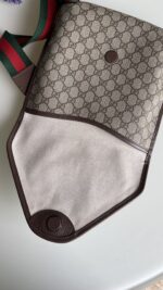 Gucci Supreme Monogram Web Medium Neo Vintage Flap Messenger Bag Beige - Image 4