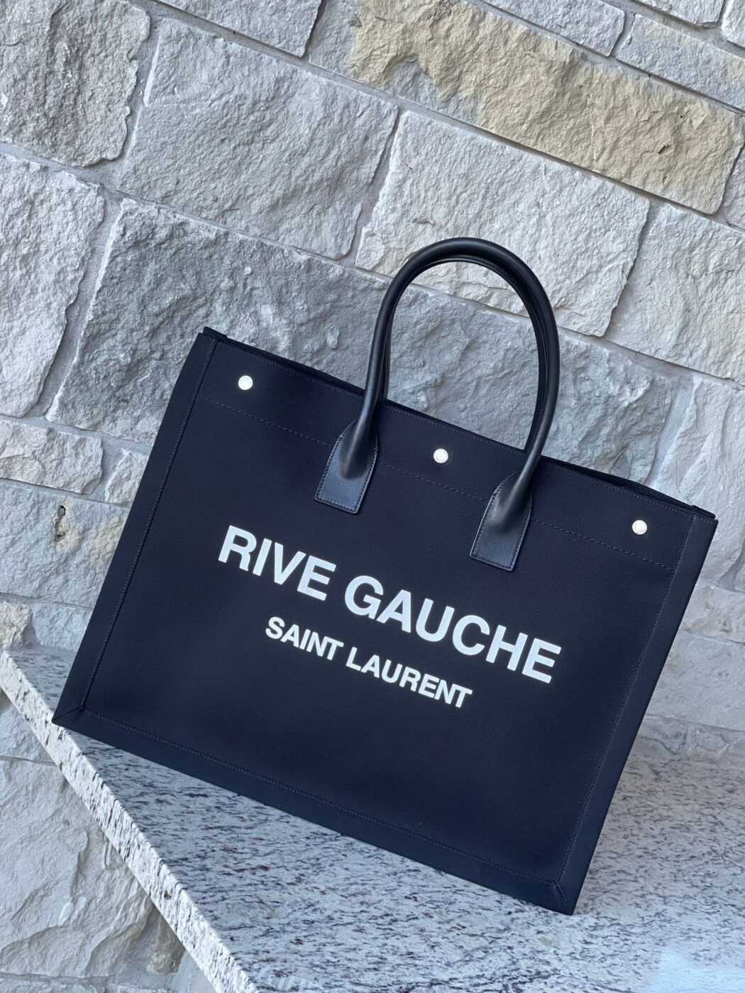 YSL Rive Gauche Tote Black - Image 1