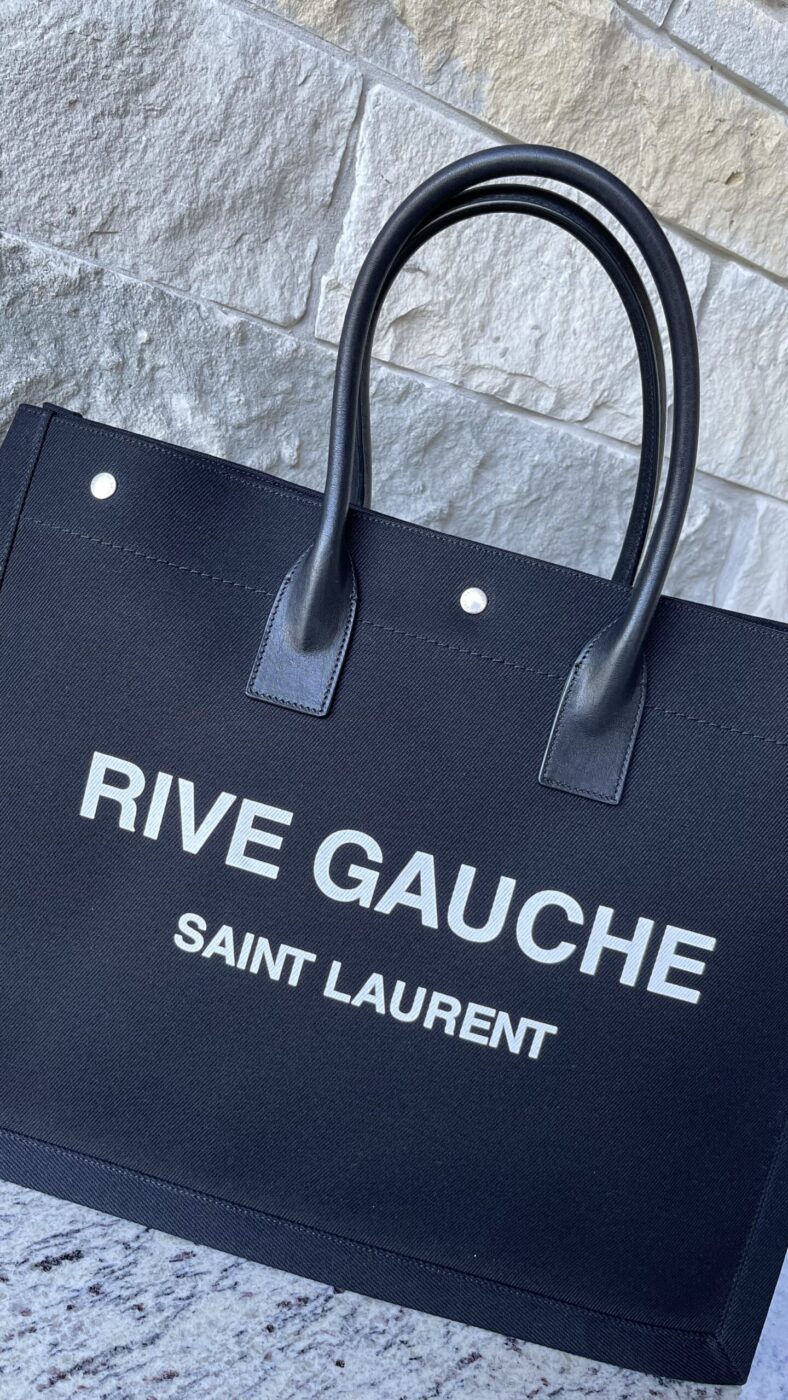 YSL Rive Gauche Tote Black - Image 2