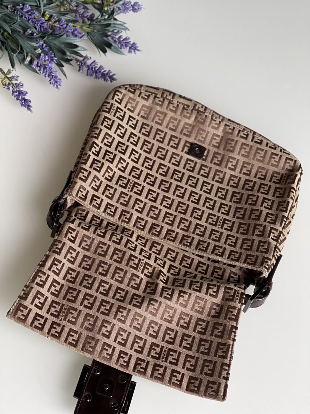 Fendi Mamma Baguette Bag Zucca - Image 7