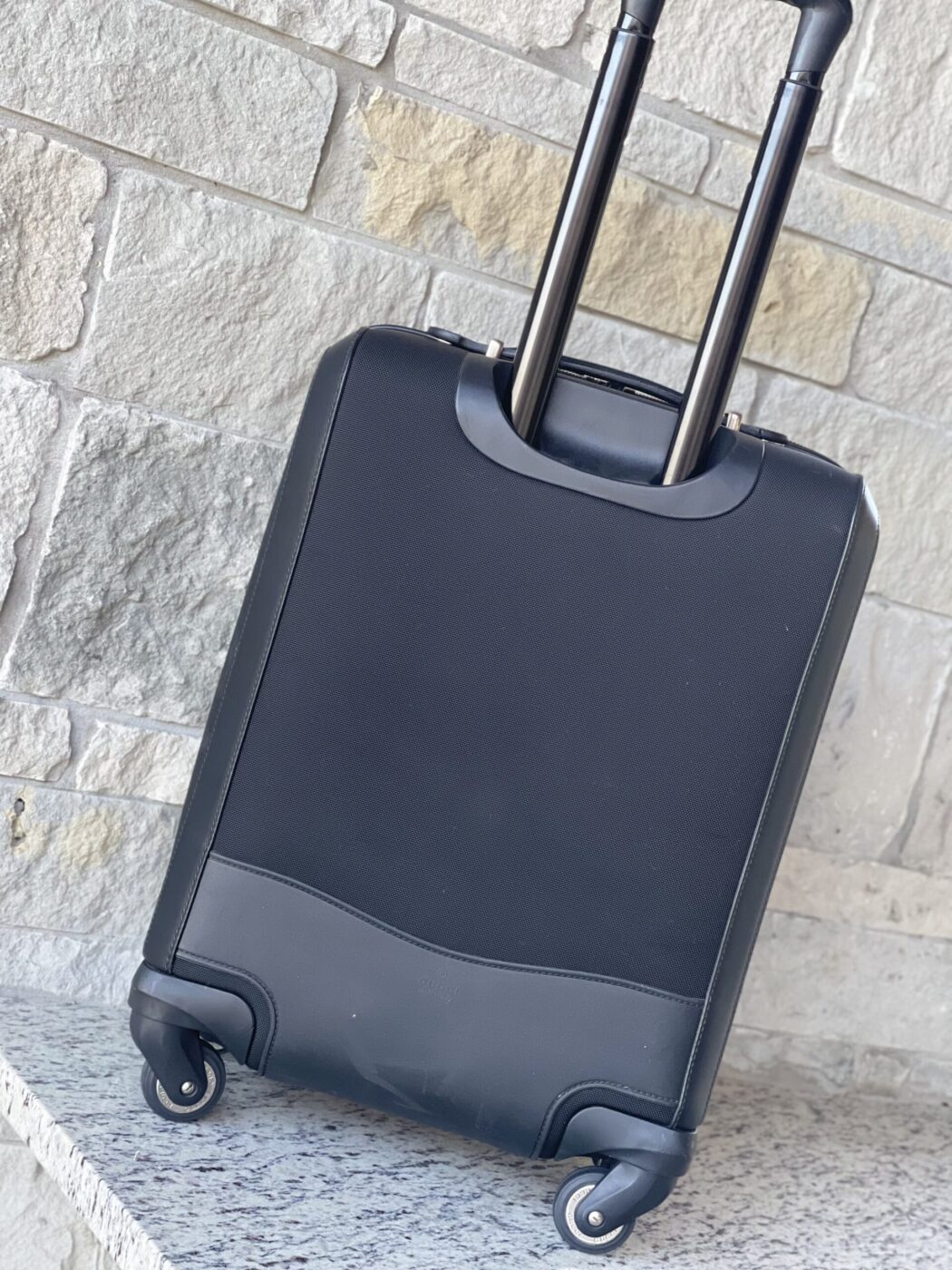 Gucci Black Classic Canvas Trolley Carry On Suitcase - Image 4
