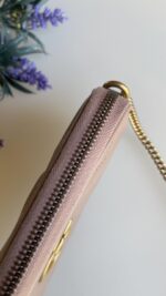 Gucci Calfskin Matelasse Mini GG Marmont Chain Crossbody Bag Porcelain Rose - Image 5