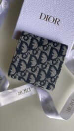 Dior Oblique Compact Denim Wallet - Image 3