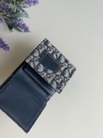 Dior Oblique Compact Denim Wallet - Image 5