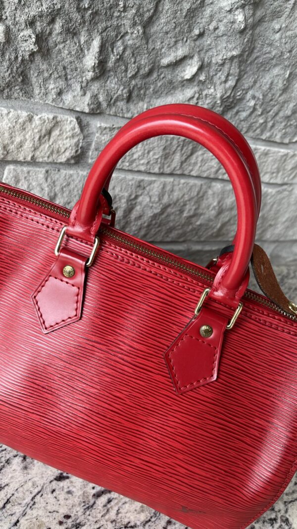 Louis Vuitton Speedy 25 Epi Red - Image 6