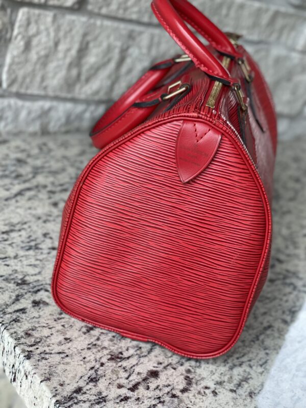 Louis Vuitton Speedy 25 Epi Red - Image 14