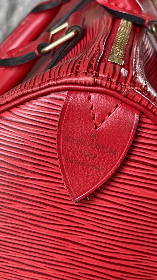 Louis Vuitton Speedy 25 Epi Red - Image 13