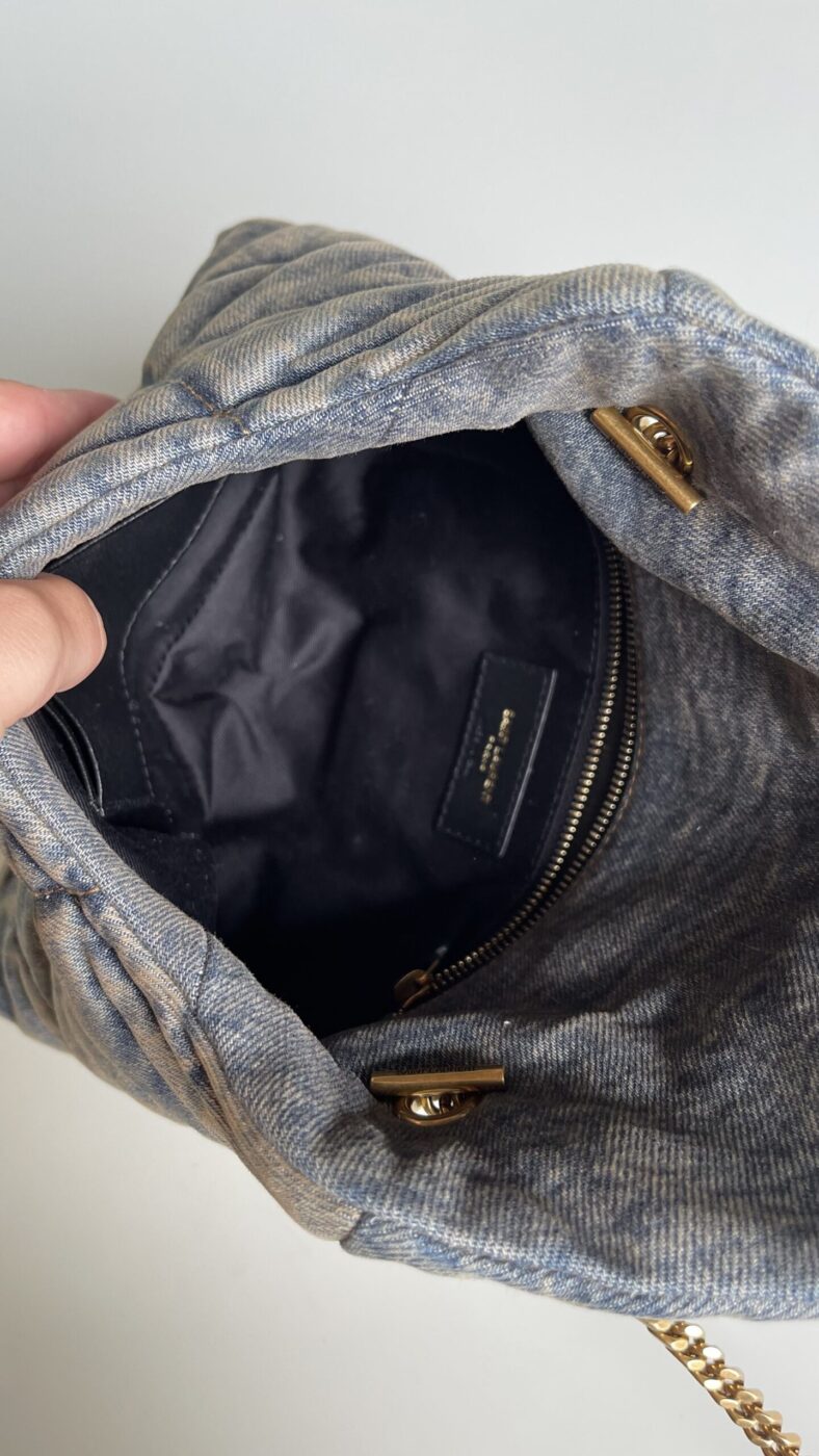 YSL Toy LouLou Denim Puffer - Image 7