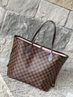 Louis Vuitton Damier Ebene Neo Neverfull MM Rose Ballerine