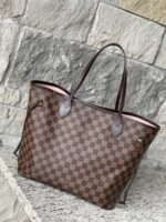 Louis Vuitton Damier Ebene Neo Neverfull MM Rose Ballerine - Image 5