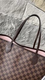 Louis Vuitton Damier Ebene Neo Neverfull MM Rose Ballerine - Image 6