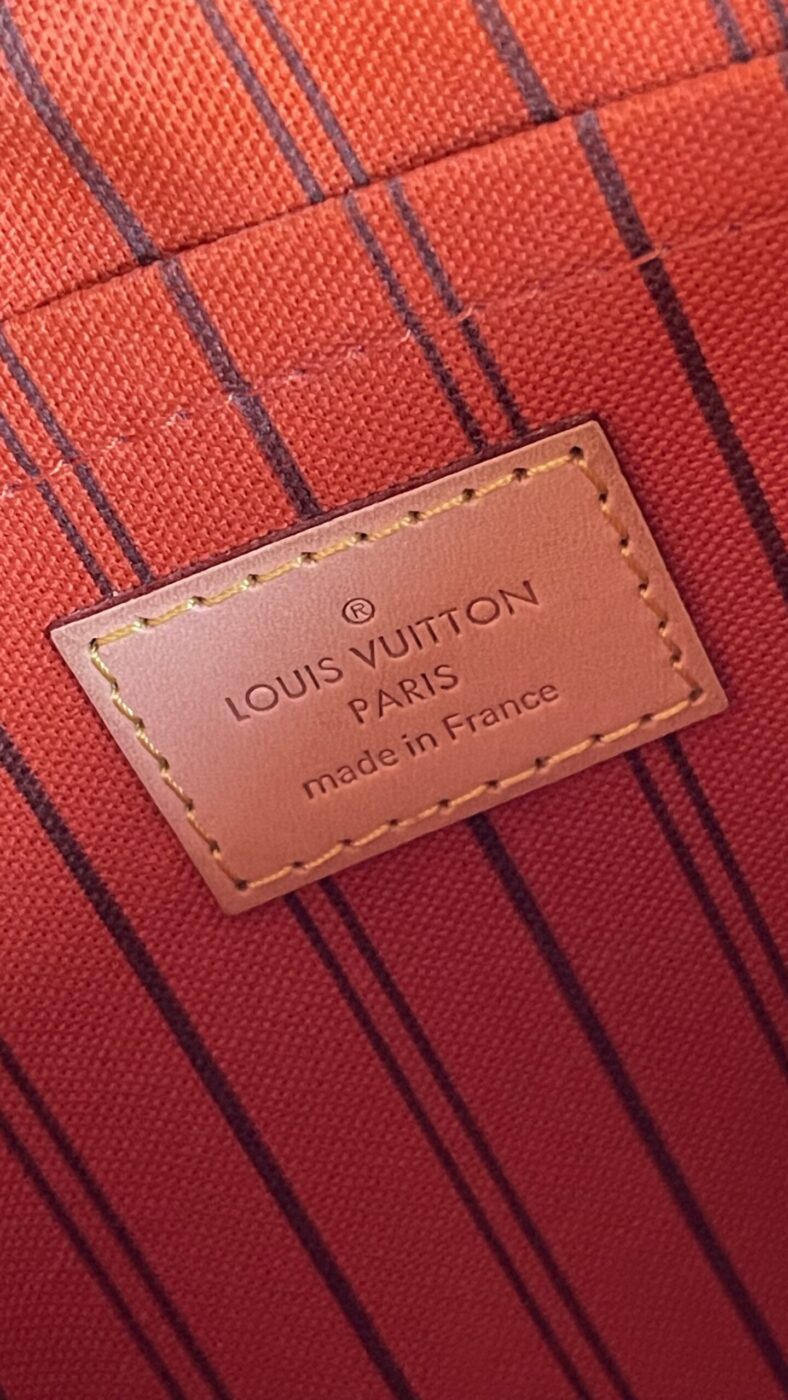 Louis Vuitton Neverfull MM Pouch Monogram Orange - Image 6