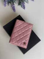 Chanel Iridescent Caviar Quilted Pink Passport Cover - Image 2