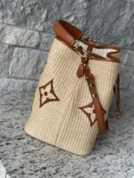 Louis Vuitton Raffia Calfskin Monogram Neonoe MM Tan - Image 4