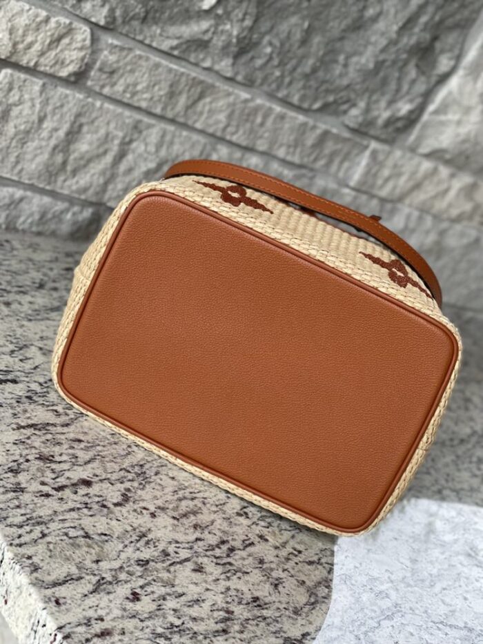 Louis Vuitton Raffia Calfskin Monogram Neonoe MM Tan - Image 5