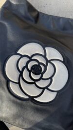 Chanel Lambskin Camellia Tote Black - Image 5
