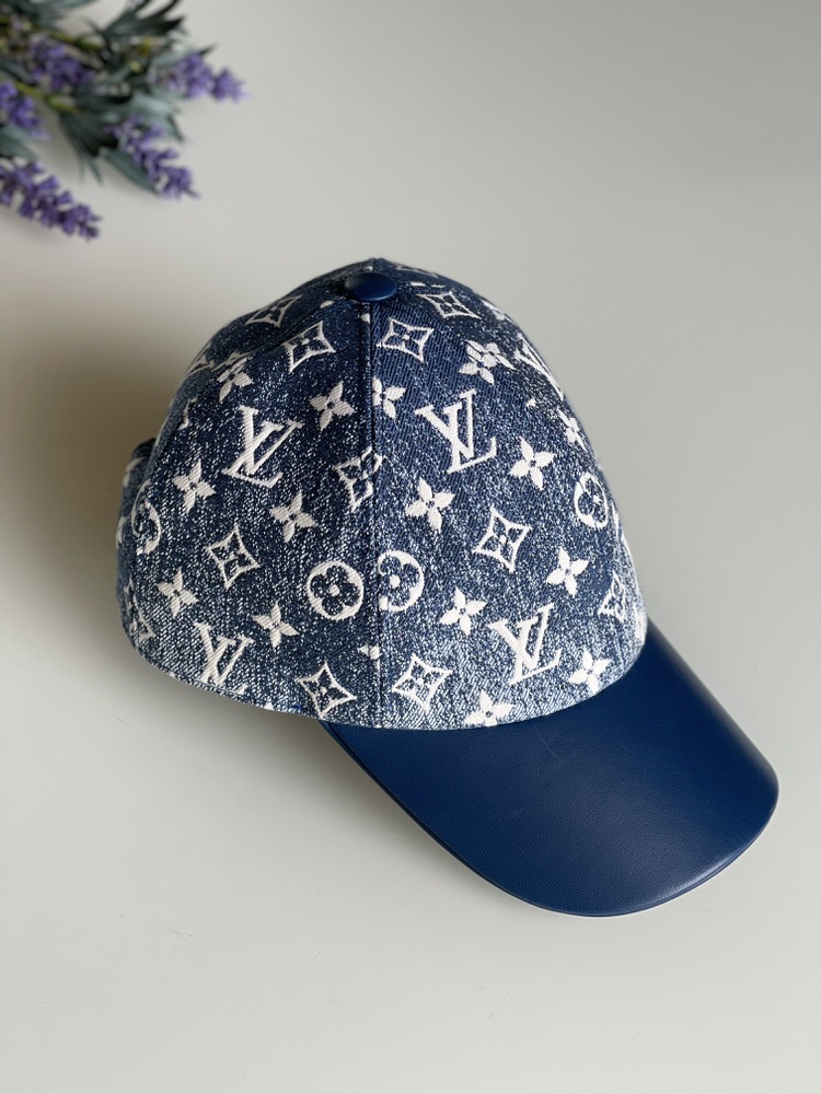 帽子 Louis Vuitton Monogram Washed Denim Cap Louis Vuitton Monogram Washed Denim Cap Blue Denim Men's - FW23 - US