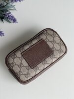 Gucci GG Supreme Monogram Web Small Ophidia Belt Bag 75 30 Dark Brown - Image 4