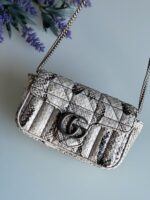 Gucci Gg Marmont Python Super Mini Bag