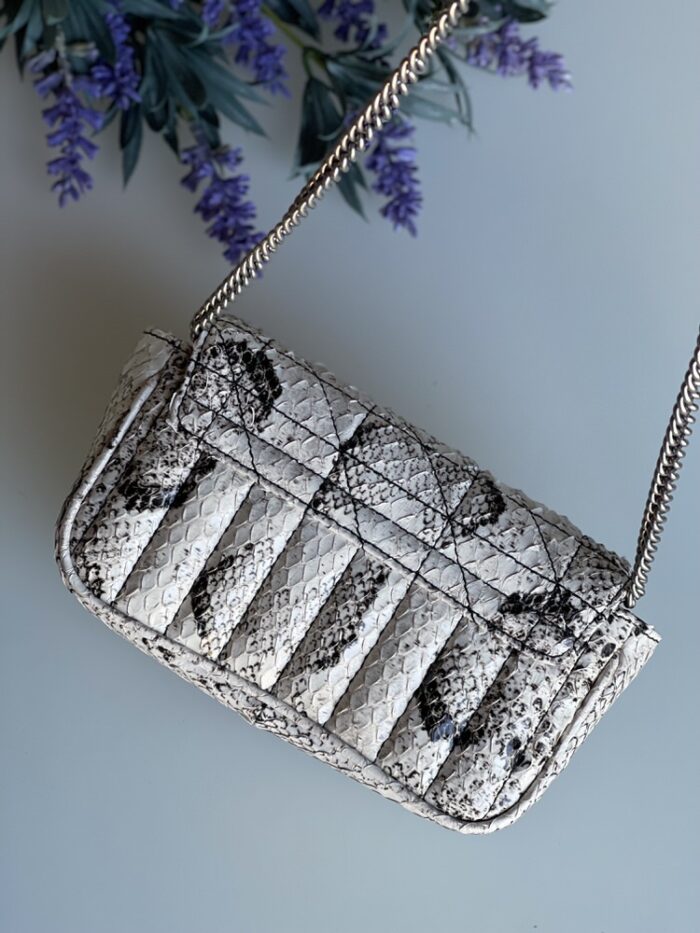 Gucci Gg Marmont Python Super Mini Bag - Image 5