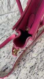 Celine Drummed Calfskin Nano Luggage Fuchsia - Image 5