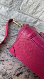 Celine Drummed Calfskin Nano Luggage Fuchsia - Image 9
