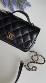 Chanel Caviar Quilted Business Affinity Clutch With Chain Flap Black - Image 2
