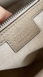 Gucci GG Supreme Monogram Web Small Ophidia Half Moon Hobo Beige Mystic White Oatmeal - Image 7