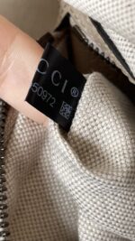 Gucci GG Supreme Monogram Web Small Ophidia Half Moon Hobo Beige Mystic White Oatmeal - Image 8
