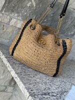 Gucci Large Raffia Marmont Tote Bag