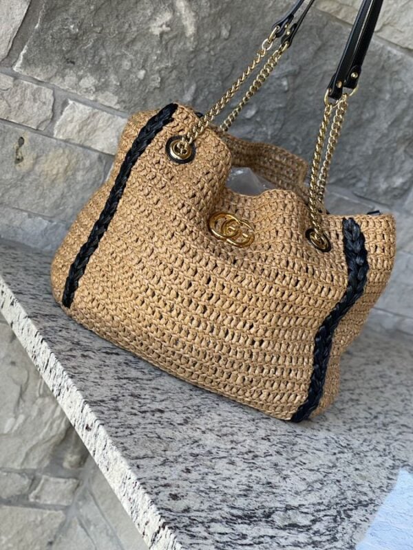 IMG_0080 2-1-1 Gucci Large Raffia Marmont Tote Bag - Image 1
