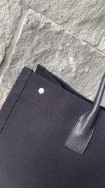YSL Noe Rive Gauche Logo Canvas Tote - Image 3