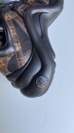 Louis Vuitton Calfskin Patent Monogram LV Archlight Sneakers 37.5 Black - Image 3