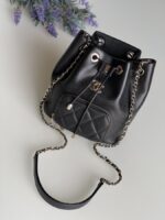 Chanel Business Affinity Drawstring Bucket Black Caviar