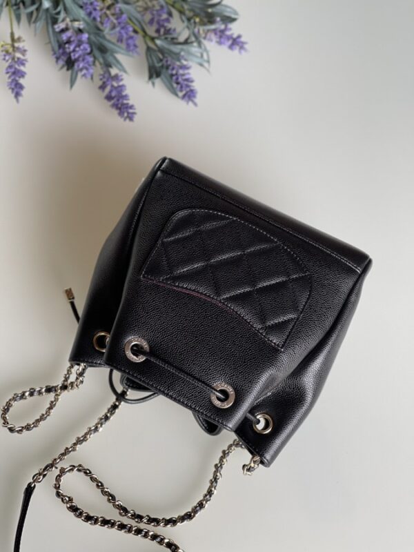 Chanel Business Affinity Drawstring Bucket Black Caviar - Image 4