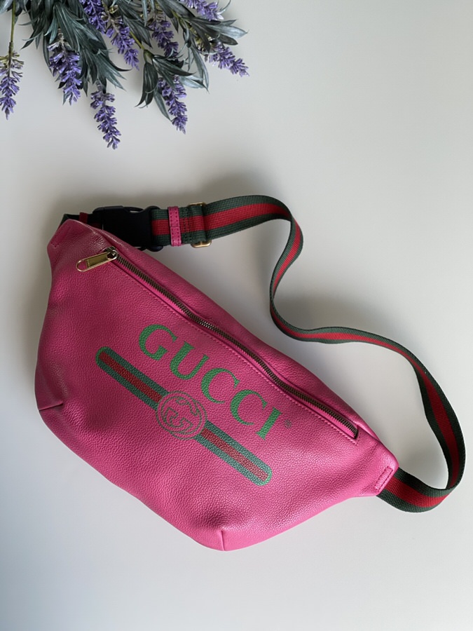 IMG_3064 3-1 Gucci Large Logo BeltBag Pink - Image 1