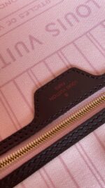 Louis Vuitton Neverfull MM Damier Ebene Rose Ballerine - Image 12