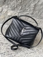 YSL LouLou Small Top Handle Black