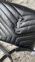 YSL LouLou Small Top Handle Black - Image 2