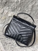 YSL LouLou Small Top Handle Black - Image 4