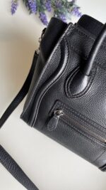 Celine Nano Luggage Crossbody Black - Image 3