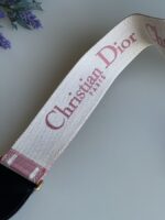 Dior Canvas Embroidered Shoulder Strap Rose Des Vents Pink - Image 2