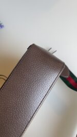 Gucci GG Supreme Monogram Web Small Ophidia Top Handle Shoulder Bag Brown - Image 4