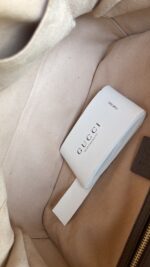 Gucci GG Supreme Monogram Web Small Ophidia Top Handle Shoulder Bag Brown - Image 10
