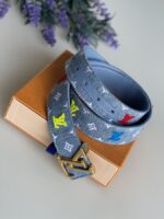 Louis Vuitton Denim 35mm LV New Wave Belt 85 34