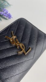 YSL Cassandre Compact Zip Around Wallet - Image 4