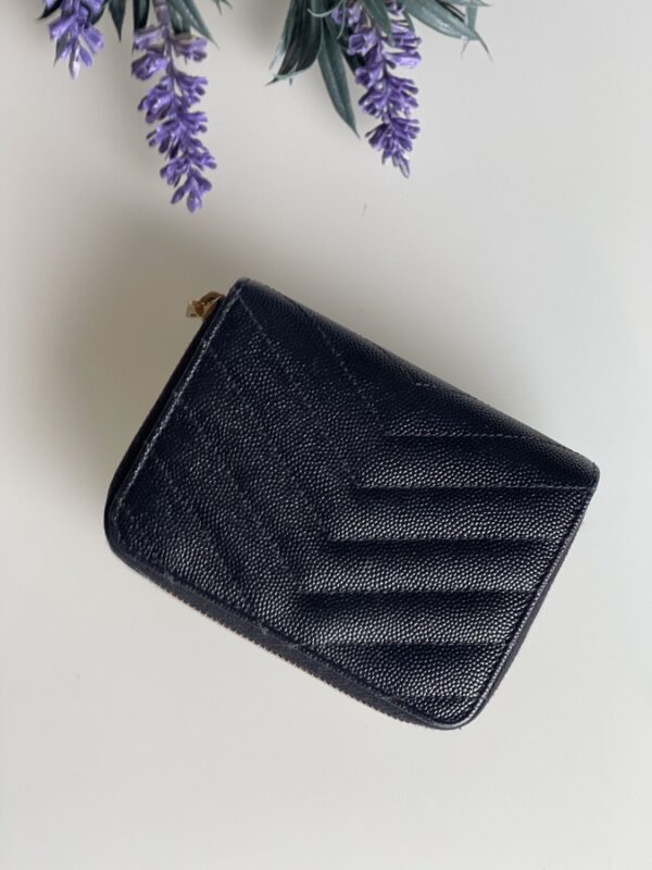 YSL Cassandre Compact Zip Around Wallet - Image 6